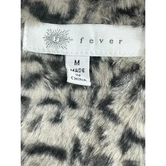 Fever colorblock Leopard Faux Fur Coat size M NWT - Picture 9 of 12